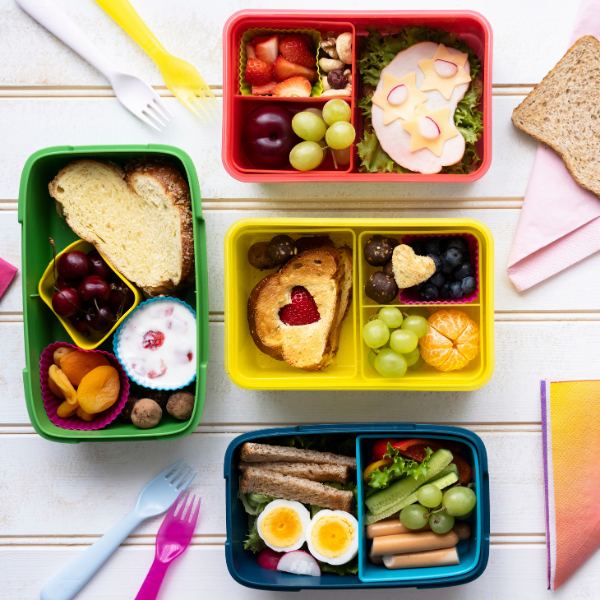 colorful nutritious bento boxes to pack for school lunch